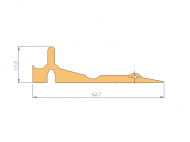 Silicone Profile P10320M - type format Flat Silicone Profile - irregular shape