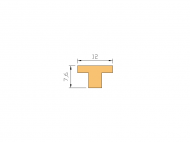 Silicone Profile P1049B - type format T - irregular shape