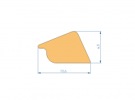 Silicone Profile P10566AN - type format D - irregular shape