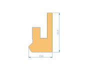 Silicone Profile P10566G - type format U - irregular shape