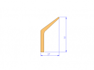 Silicone Profile P1059A - type format Lipped - irregular shape