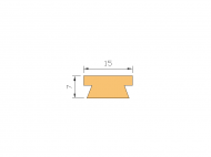 Silicone Profile P1059B - type format T - irregular shape