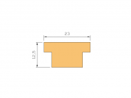 Silicone Profile P105A - type format T - irregular shape