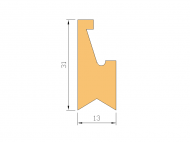 Silicone Profile P105I - type format Lipped - irregular shape