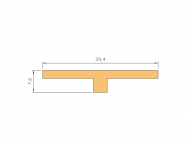 Silicone Profile P105M - type format T - irregular shape