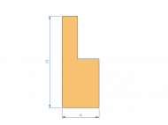 Silicone Profile P10682W - type format L - irregular shape