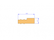 Silicone Profile P10822C - type format Flat Silicone Profile - irregular shape