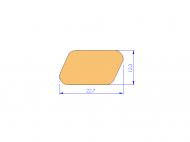 Silicone Profile P10822F - type format Cord - irregular shape