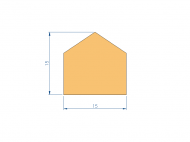 Silicone Profile P10822FM - type format Trapezium - irregular shape