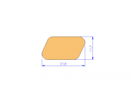 Silicone Profile P10822J - type format D - irregular shape