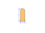 Silicone Profile P10899A - type format D - irregular shape