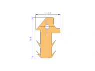 Silicone Profile P10899F - type format Autoclave - irregular shape