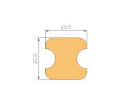 Silicone Profile P1093C - type format Lamp - irregular shape