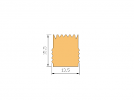 Silicone Profile P1093J - type format D - irregular shape