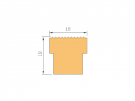 Silicone Profile P1093N - type format T - irregular shape