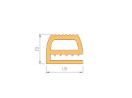 Silicone Profile P1112 - type format e - irregular shape