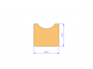 Silicone Profile P11185Q - type format D - irregular shape