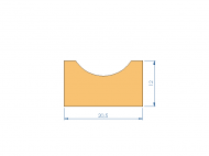 Silicone Profile P11185U - type format D - irregular shape