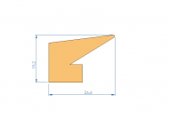 Silicone Profile P11185V - type format Lipped - irregular shape