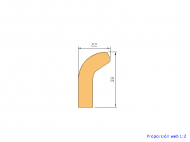 Silicone Profile P11238A - type format Lipped - irregular shape