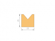 Silicone Profile P11238B - type format Horns - irregular shape