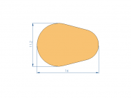 Silicone Profile P11238F - type format Cord - irregular shape