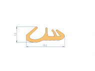 Silicone Profile P1152FT - type format Bellows - irregular shape