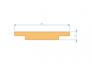 Silicone Profile P1152GI - type format T - irregular shape