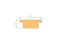 Silicone Profile P1166A - type format T - irregular shape