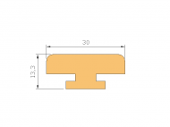 Silicone Profile P1167E - type format Lamp - irregular shape