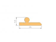 Silicone Profile P1185J - type format Flat Silicone profile with Bubble - irregular shape