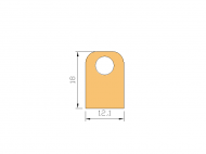 Silicone Profile P1197B - type format D - irregular shape