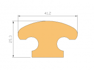 Silicone Profile P1216F - type format Lamp - irregular shape
