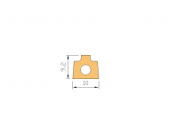 Silicone Profile P1228AL - type format D - irregular shape