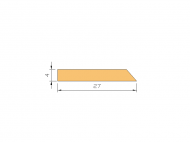 Silicone Profile P1228AM - type format Flat Silicone Profile - irregular shape