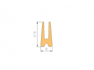 Silicone Profile P1228AN - type format U - irregular shape