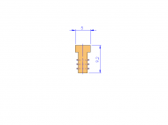 Silicone Profile P1228BD - type format T - irregular shape