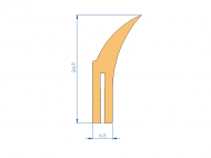 Silicone Profile P1228ET - type format U - irregular shape