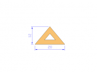 Silicone Profile P1228F - type format Triangle - regular shape