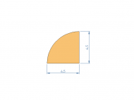 Silicone Profile P1228GU - type format D - irregular shape