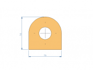 Silicone Profile P1228GZ - type format Silicone Tube - irregular shape