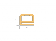 Silicone Profile P1228K - type format e - irregular shape