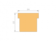 Silicone Profile P1228L - type format T - irregular shape