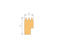 Silicone Profile P1228R - type format D - irregular shape