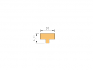 Silicone Profile P1228U - type format T - irregular shape