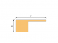 Silicone Profile P1228V - type format Lipped - irregular shape