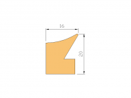 Silicone Profile P123F - type format Lipped - irregular shape