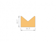 Silicone Profile P126D - type format Horns - irregular shape