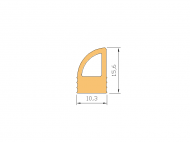 Silicone Profile P1270C - type format D - irregular shape