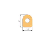 Silicone Profile P1270F - type format D - irregular shape